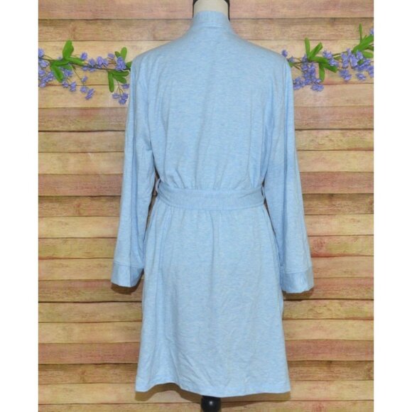 Charter Club Intimates Ladies Blue Soft French Terry Robe Size L Pockets Belt - Picture 6 of 10